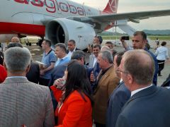 Atlas Global Türk bayraklı uçağıyla Almanya-Zonguldak seferini başlattı